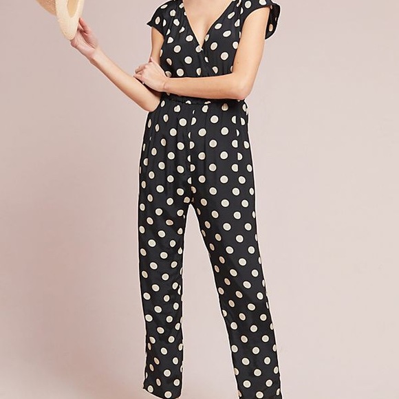 Anthropologie Pants - Anthropologie Corey Lynn Polka Dot Jumpsuit